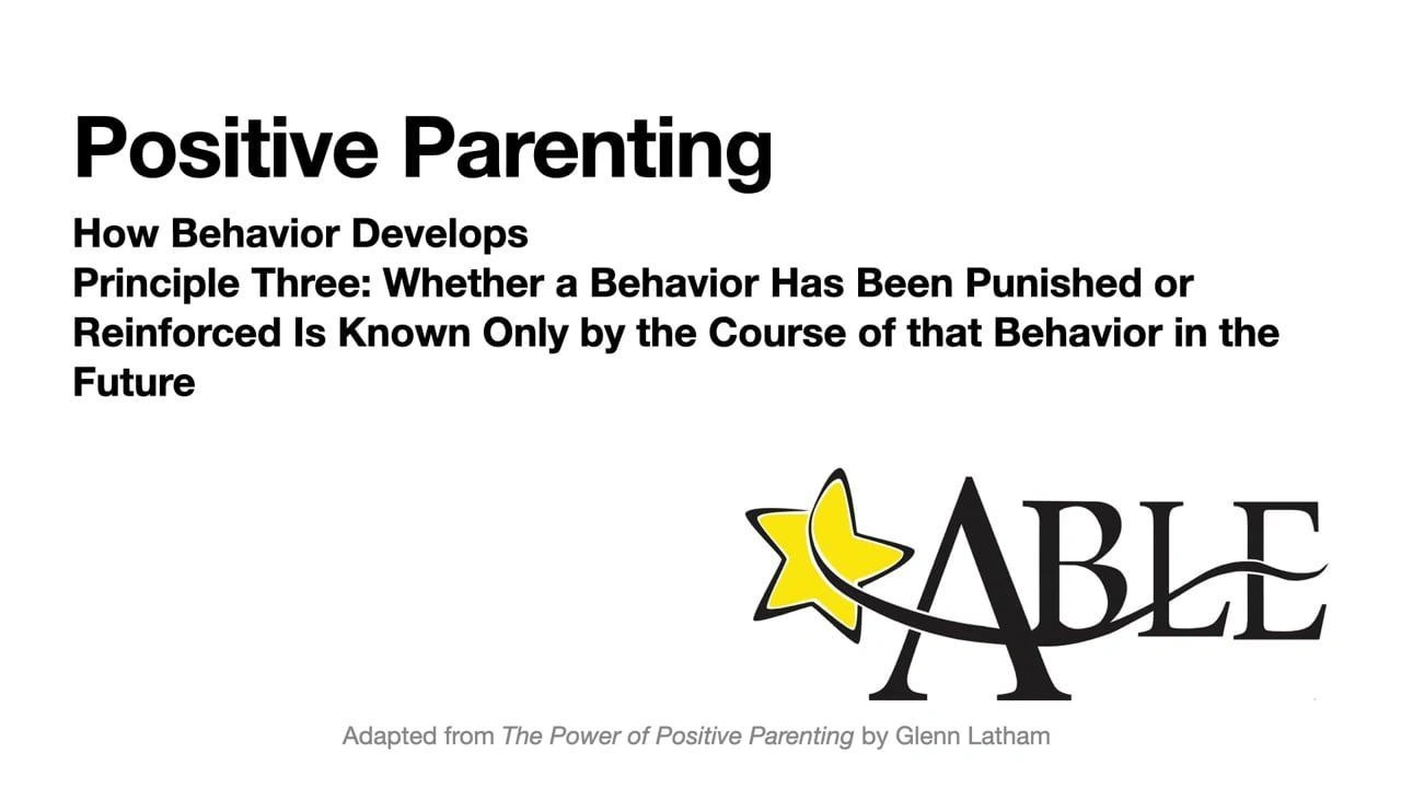 PP3: How Behavior Develops Principle 3