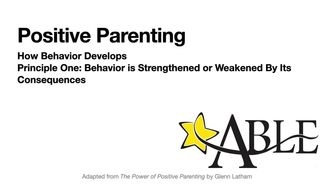 PP1: How Behavior Develops Principle 1