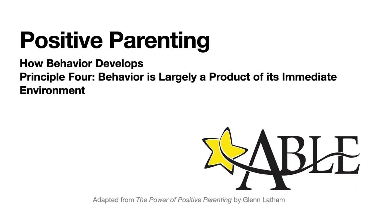 PP4: How Behavior Develops Principle 4